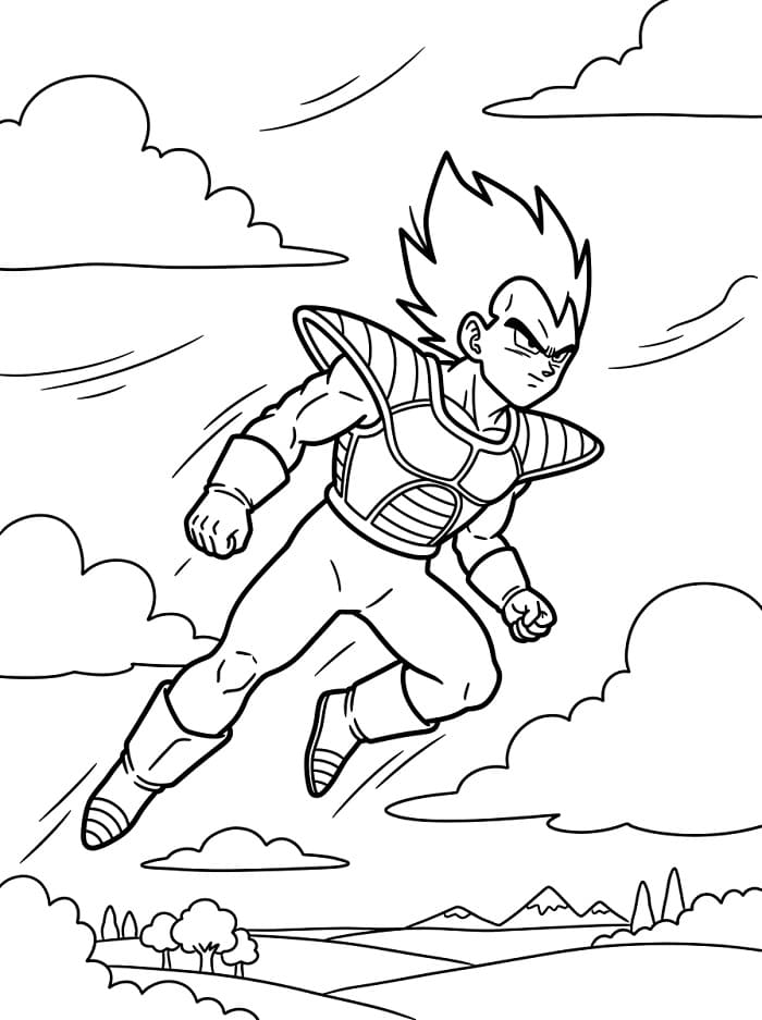 Skvělý Vegeta omalovánka