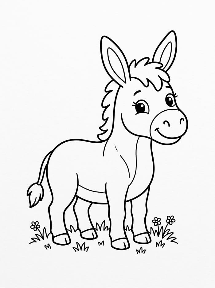 Skvělý osel omalovánka