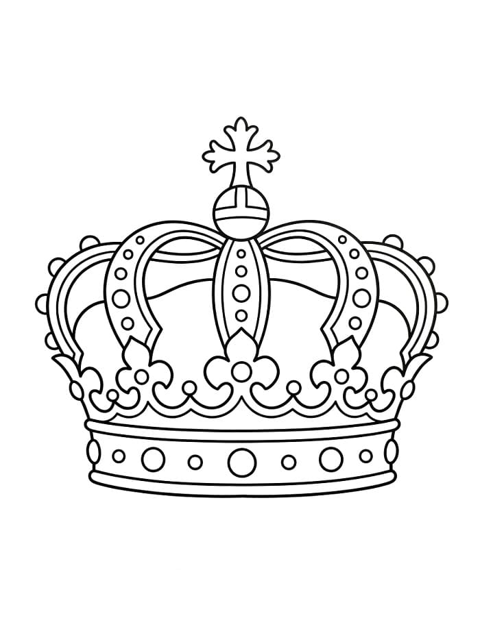 Snadná koruna omalovánka