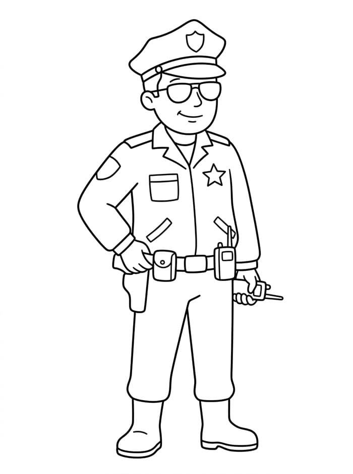 Snadná policie omalovánka