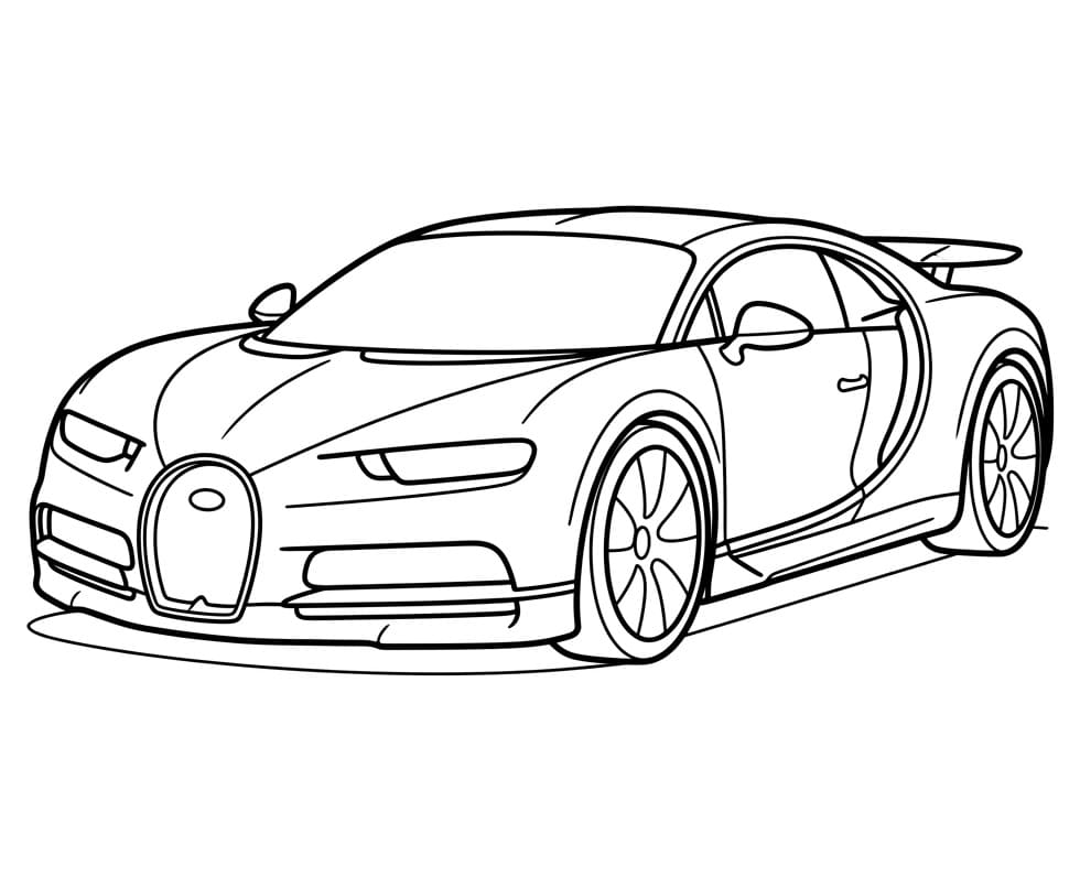 Snadné Bugatti omalovánka