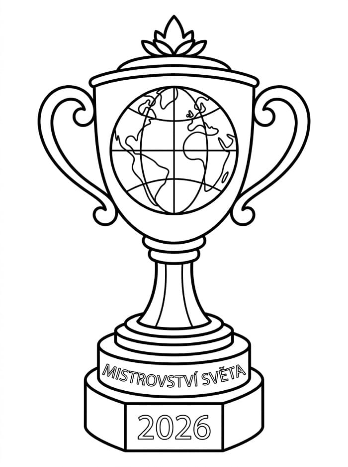 Snadné Mistrovství světa 2026 omalovánka