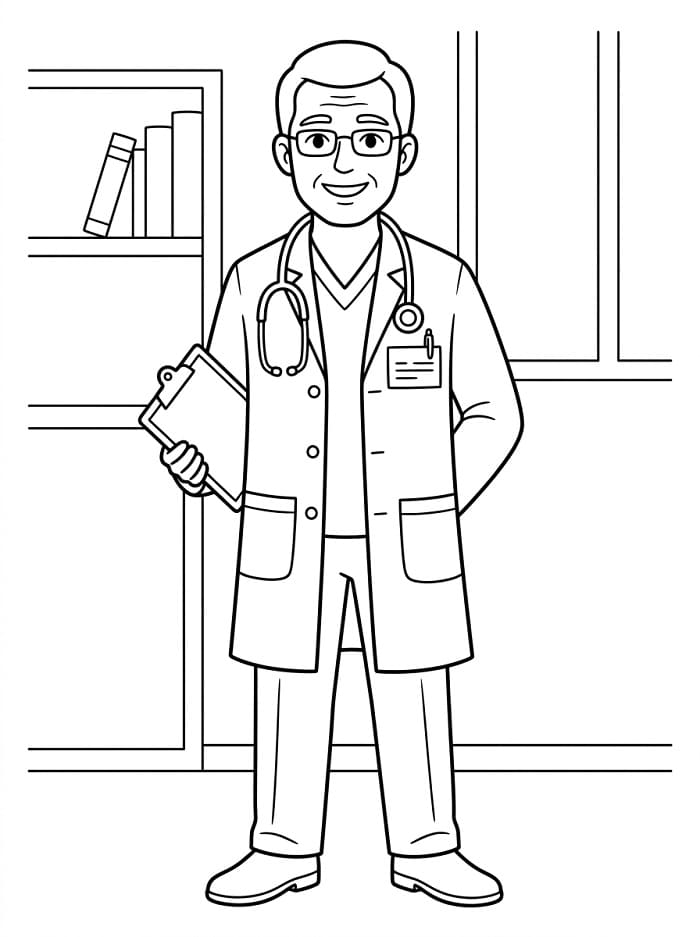 Snadný Doktor omalovánka