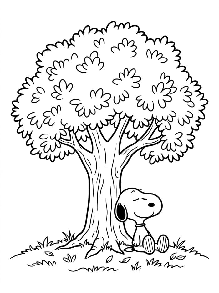 Snadný Snoopy omalovánka