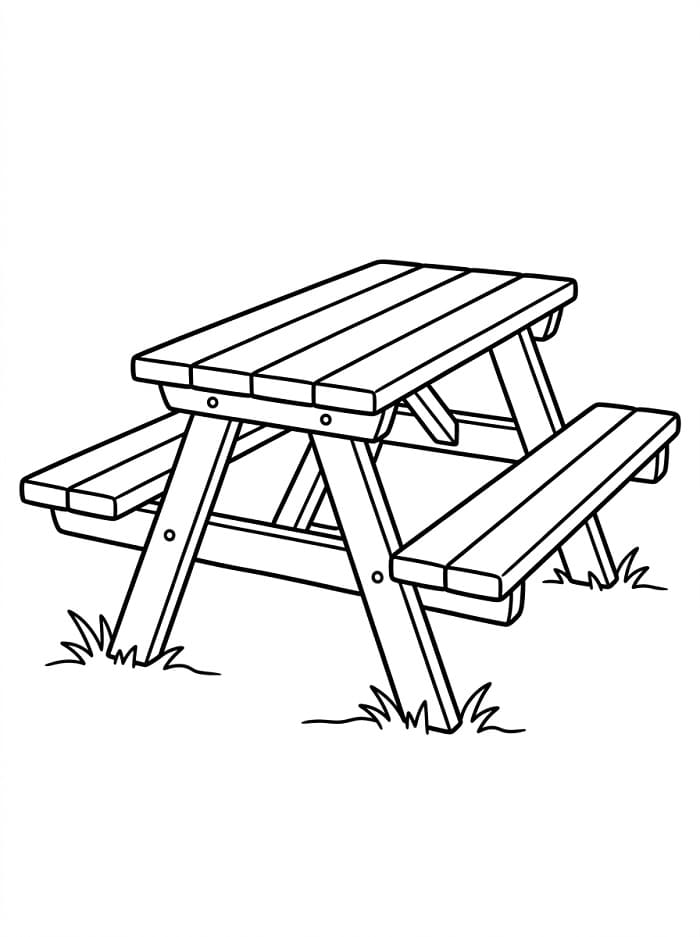 Snadný piknik omalovánka