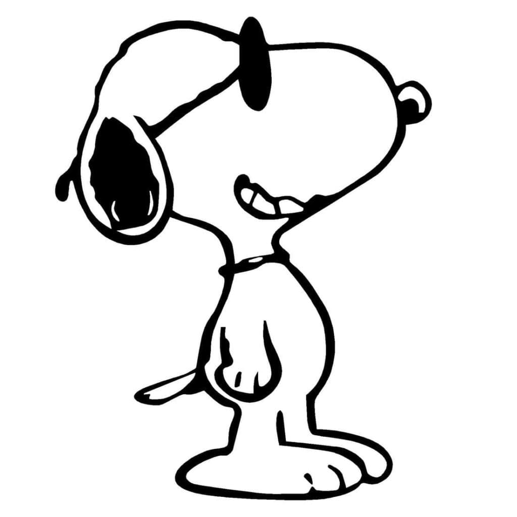 Snoopy k vytištění pro děti omalovánka