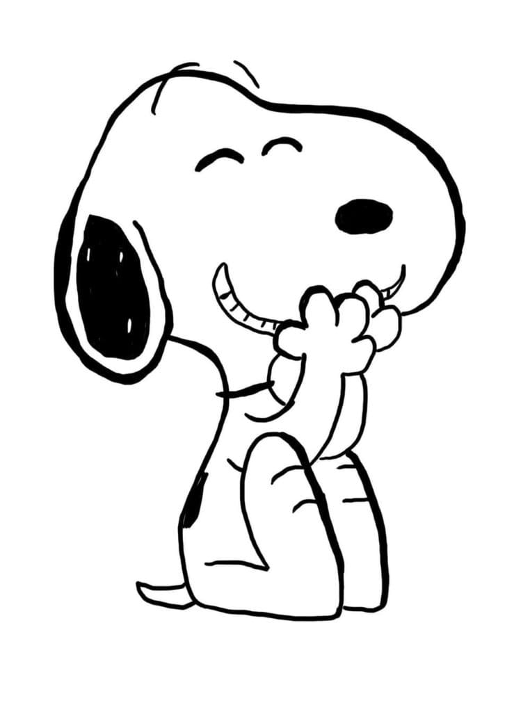 Snoopy omalovánka zdarma omalovánka