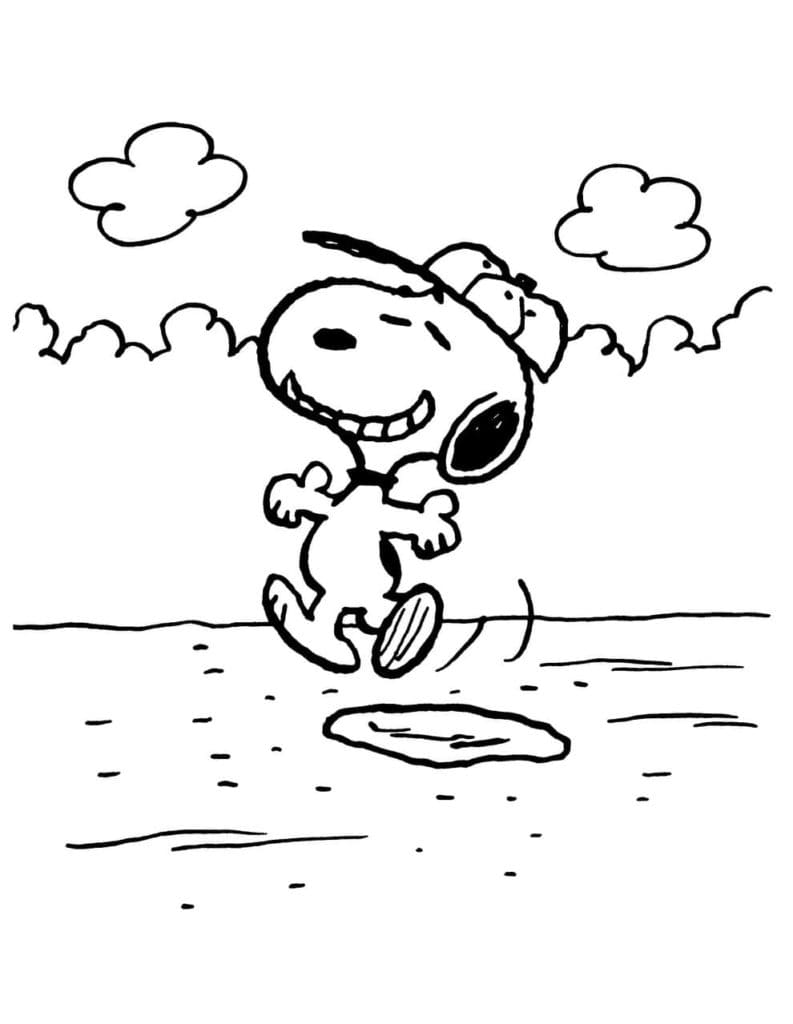 Snoopy pro 1leté děti omalovánka