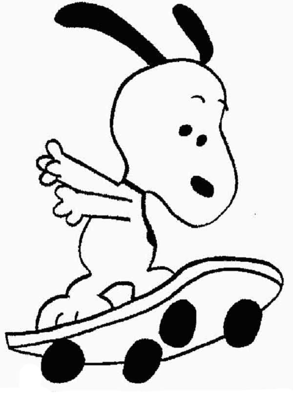 Snoopy pro 4leté děti omalovánka