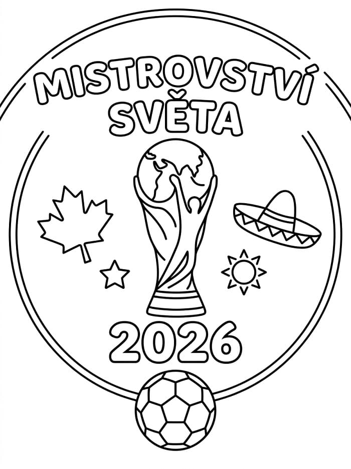 Sportovní Mistrovství světa 2026 omalovánka