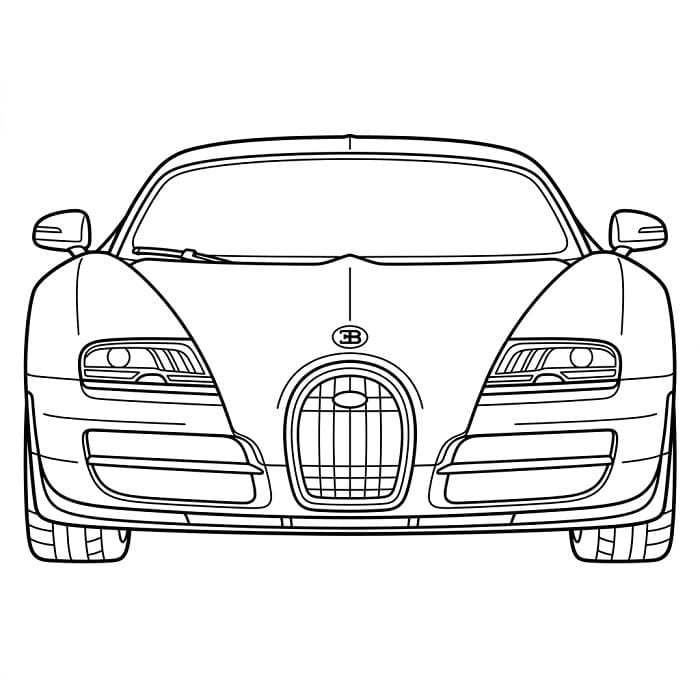 Sportovní auto Bugatti omalovánka