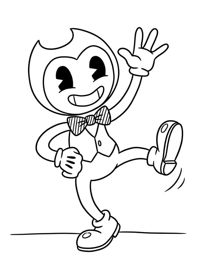 Šťastný Bendy omalovánka
