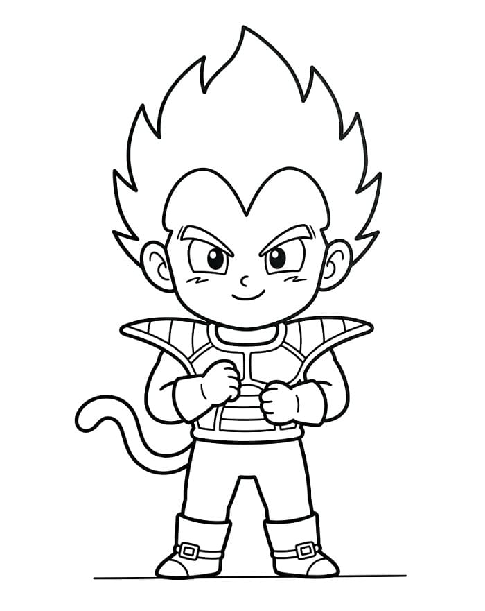 Super Saiyan Vegeta omalovánka