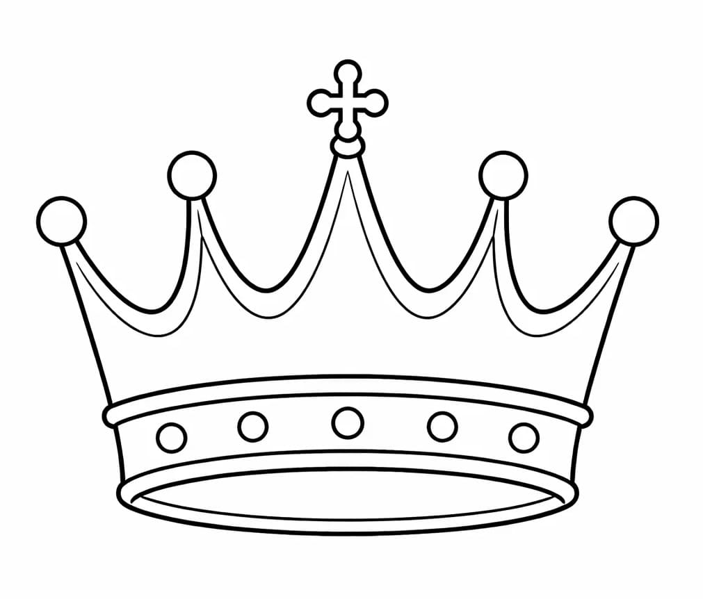 Tisknutelná koruna zadarmo omalovánka