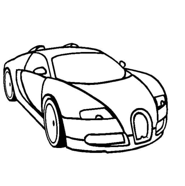 Tisknutelné Bugatti zdarma omalovánka