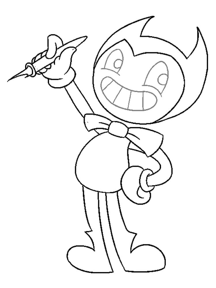 Tisknutelný Bendy pro děti omalovánka