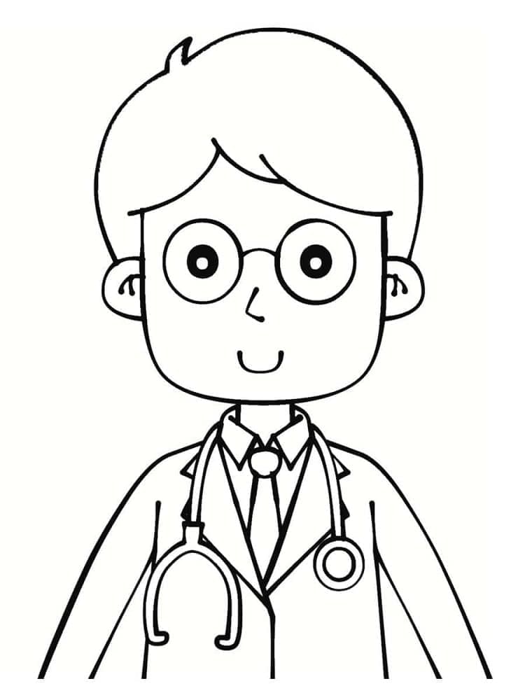 Tisknutelný Doktor pro děti omalovánka