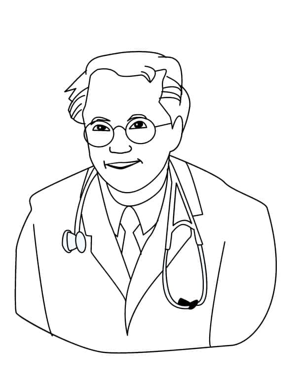 Tisknutelný Doktor zadarmo omalovánka