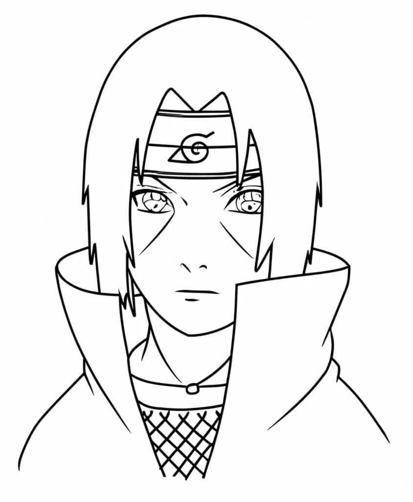 Tisknutelný Itachi zadarmo omalovánka