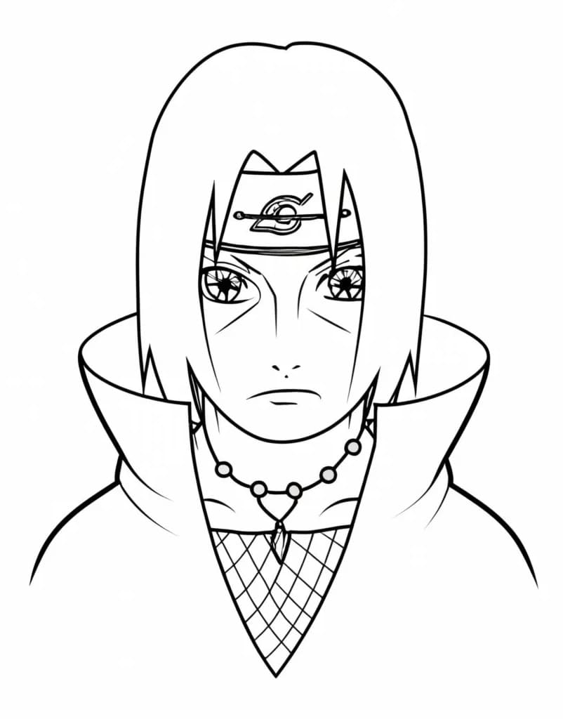 Tisknutelný Itachi zdarma omalovánka
