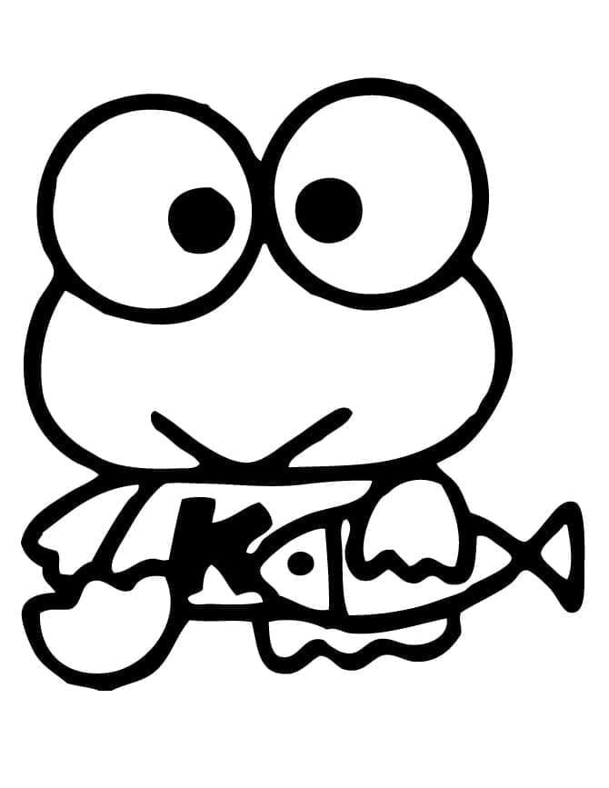 Tisknutelný Keroppi zadarmo omalovánka