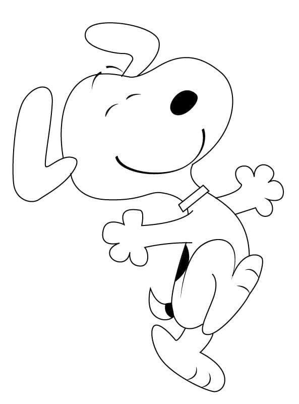 Tisknutelný Snoopy pro děti omalovánka