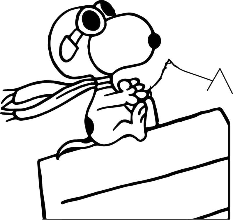 Tisknutelný Snoopy zadarmo omalovánka