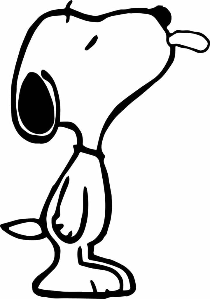 Tisknutelný Snoopy zdarma omalovánka