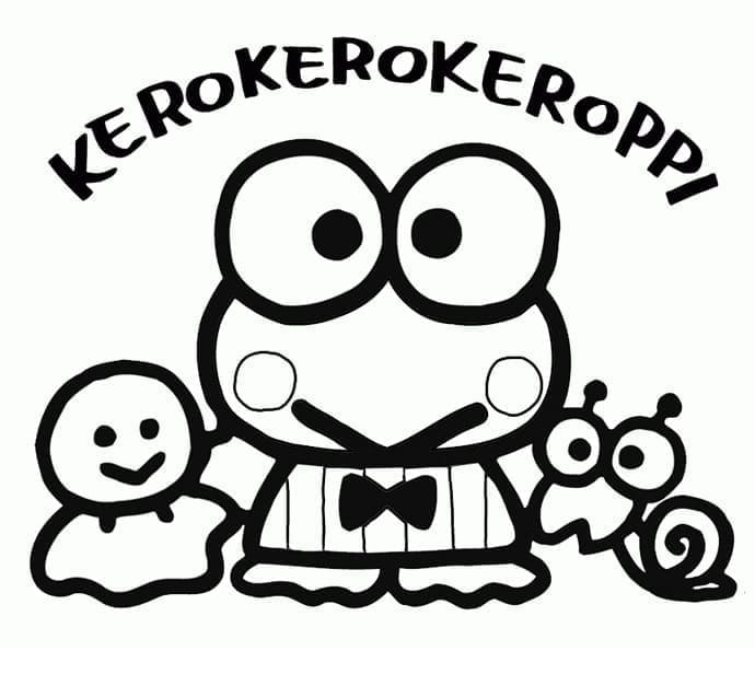 Tisknutelný obrázek Keroppiho omalovánka