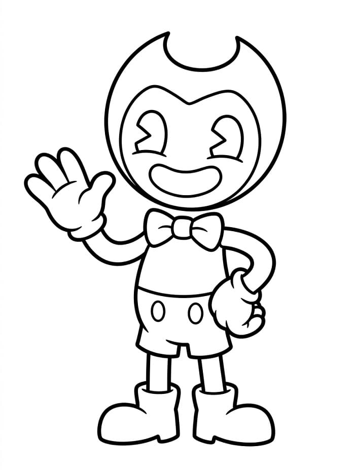 Usměvavý Bendy omalovánka