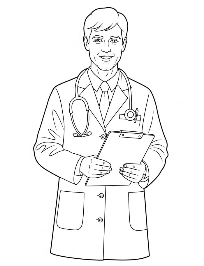 Usměvavý Doktor omalovánka