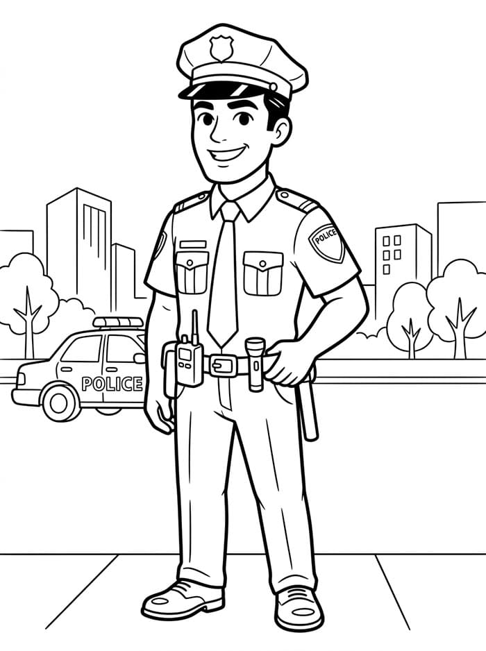 Úžasná policie omalovánka