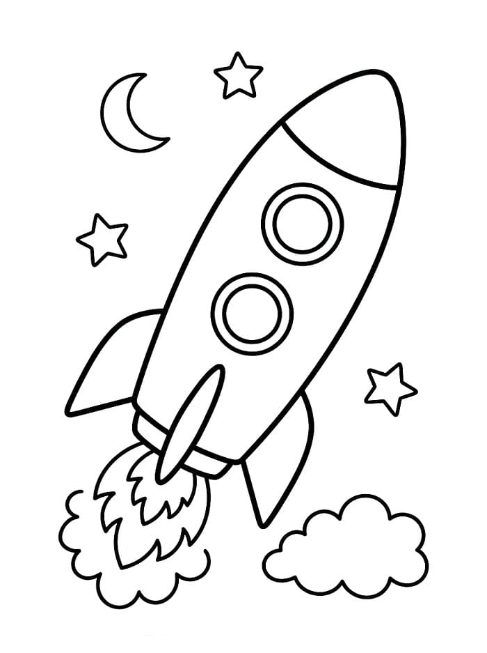 Úžasná raketa omalovánka