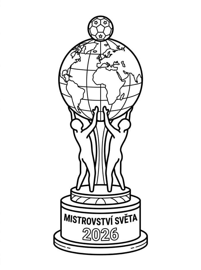 Úžasné Mistrovství světa 2026 omalovánka