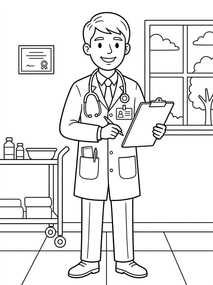 Úžasný Doktor omalovánka