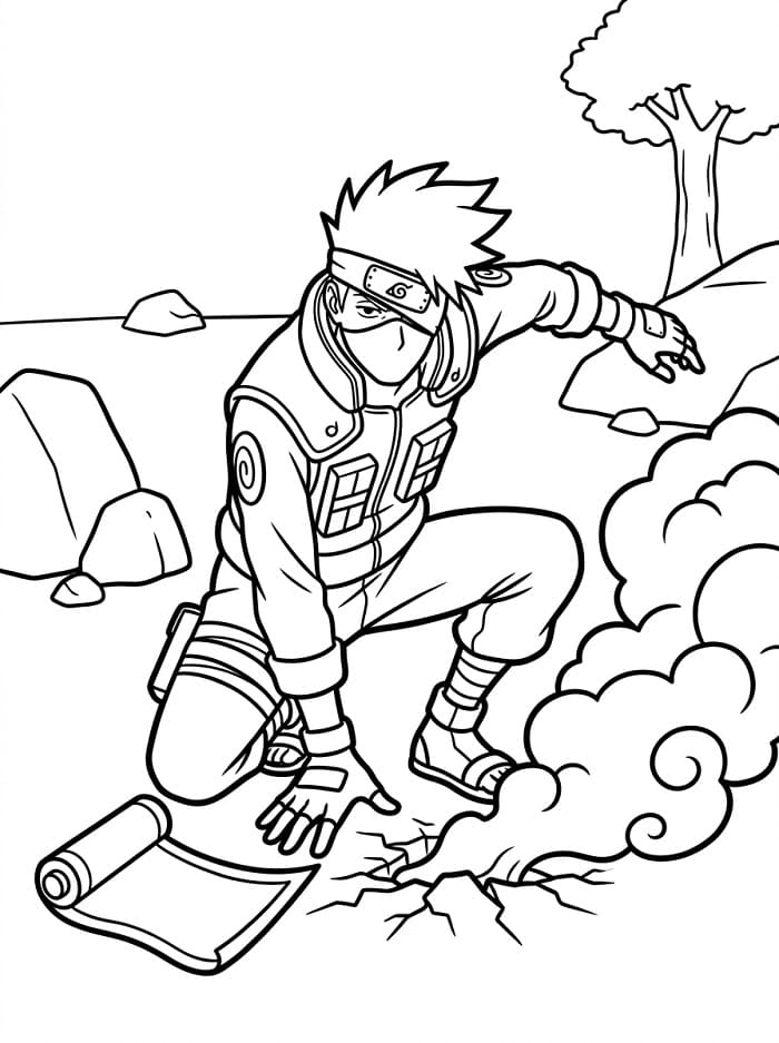 Úžasný Kakashi omalovánka