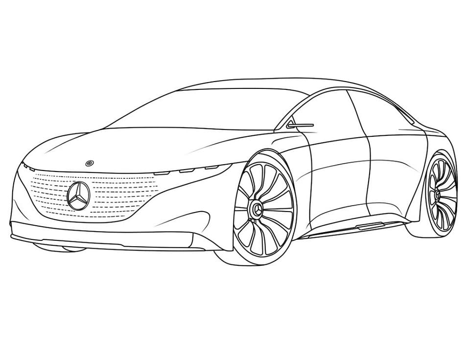 Úžasný Mercedes omalovánka