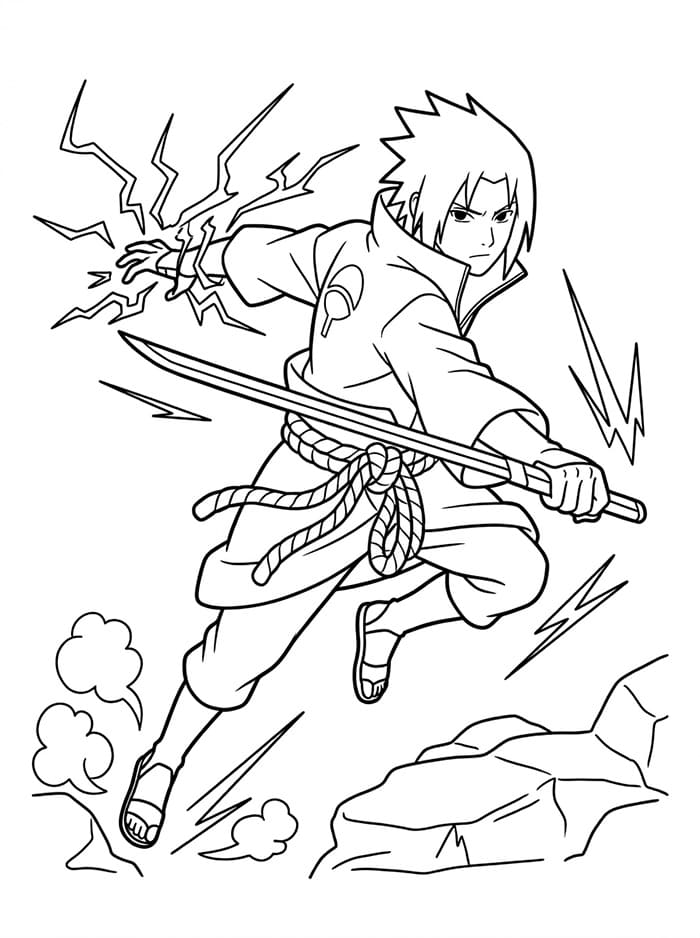 Úžasný Sasuke omalovánka