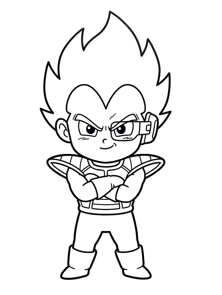 Úžasný Vegeta omalovánka