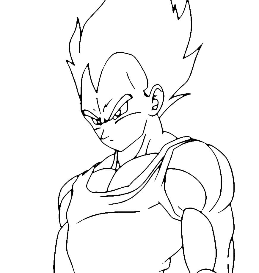 Vegeta pro děti omalovánka