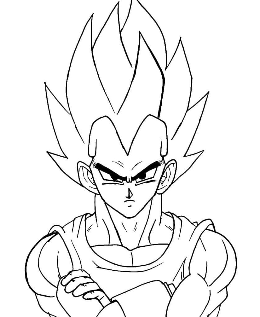 Vegeta zadarmo omalovánka