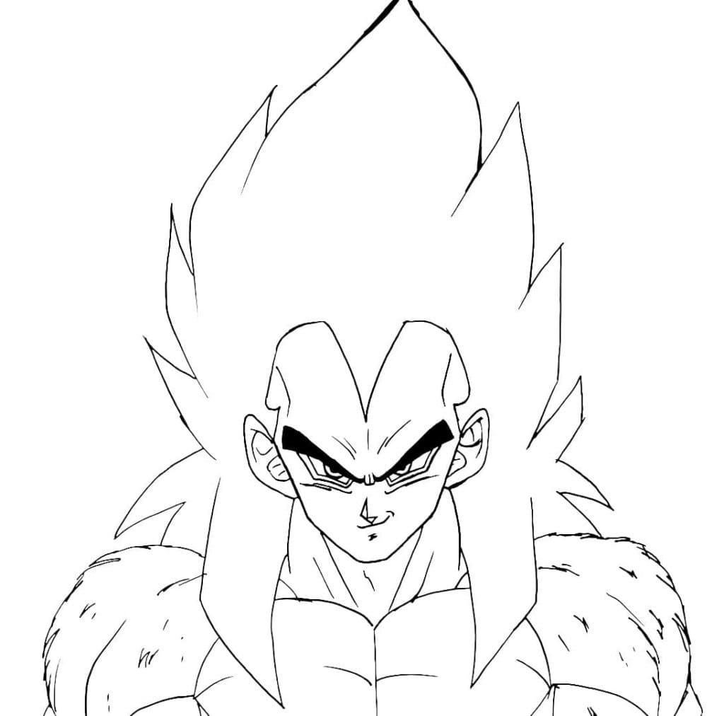 Vegeta zdarma omalovánka