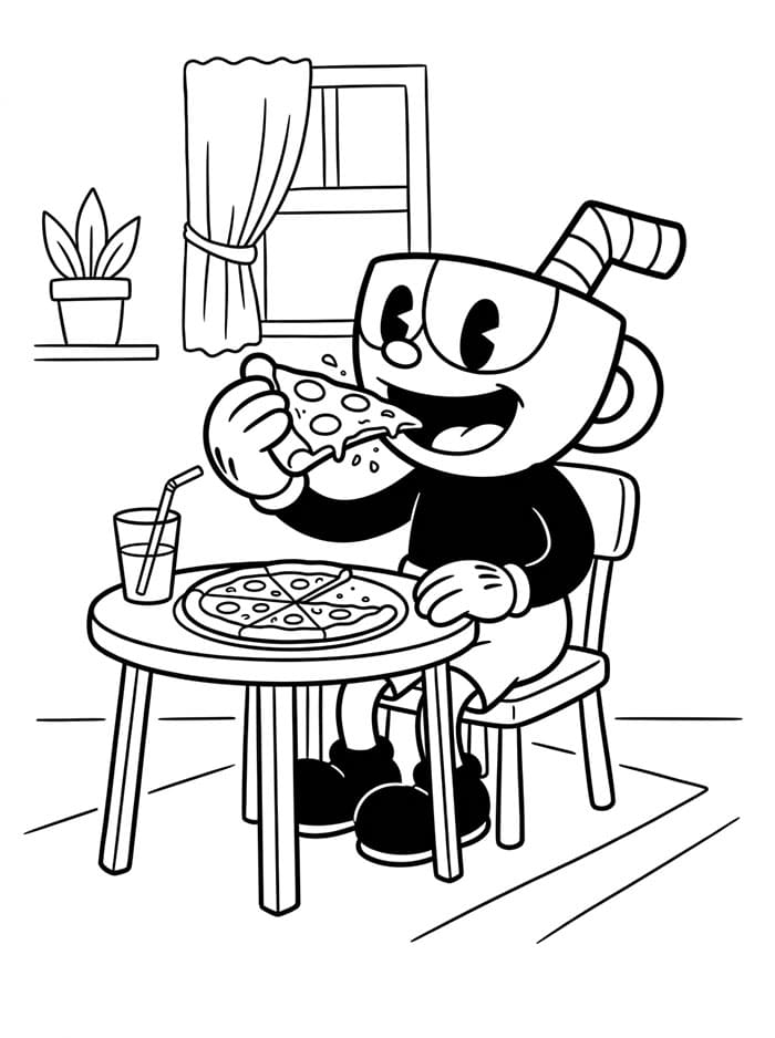 Velmi roztomilý Cuphead omalovánka