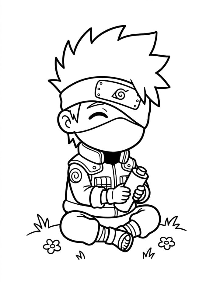 Velmi roztomilý Kakashi omalovánka