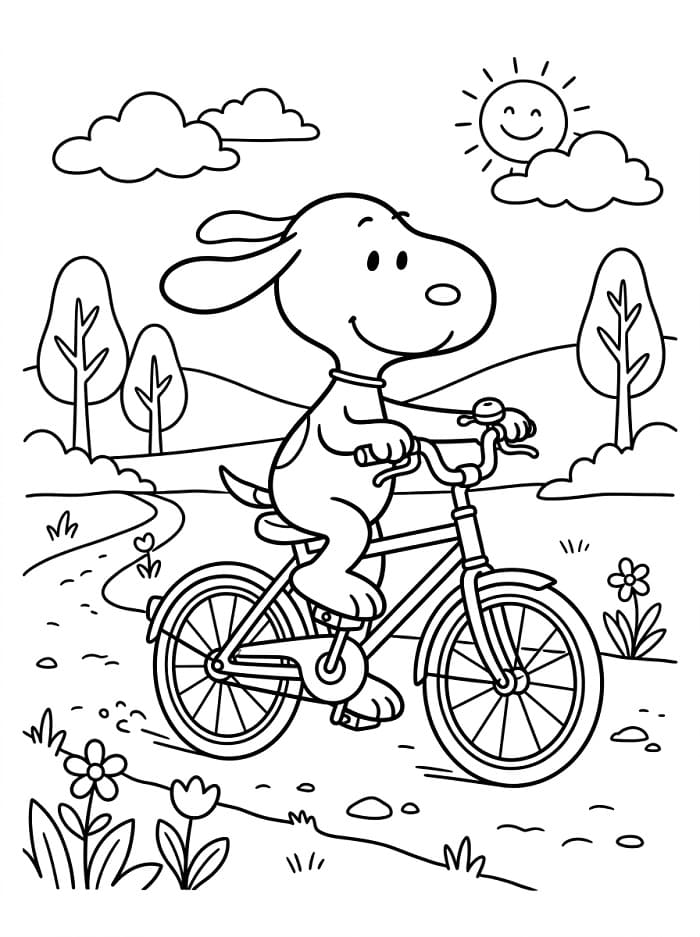 Velmi roztomilý Snoopy omalovánka