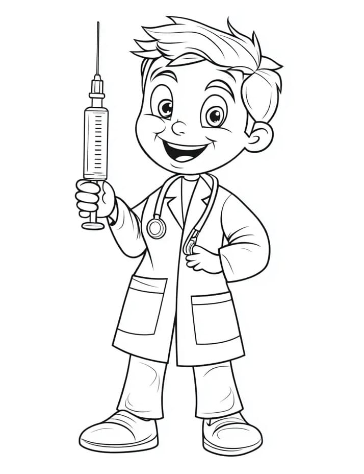 Vtipný Doktor omalovánka