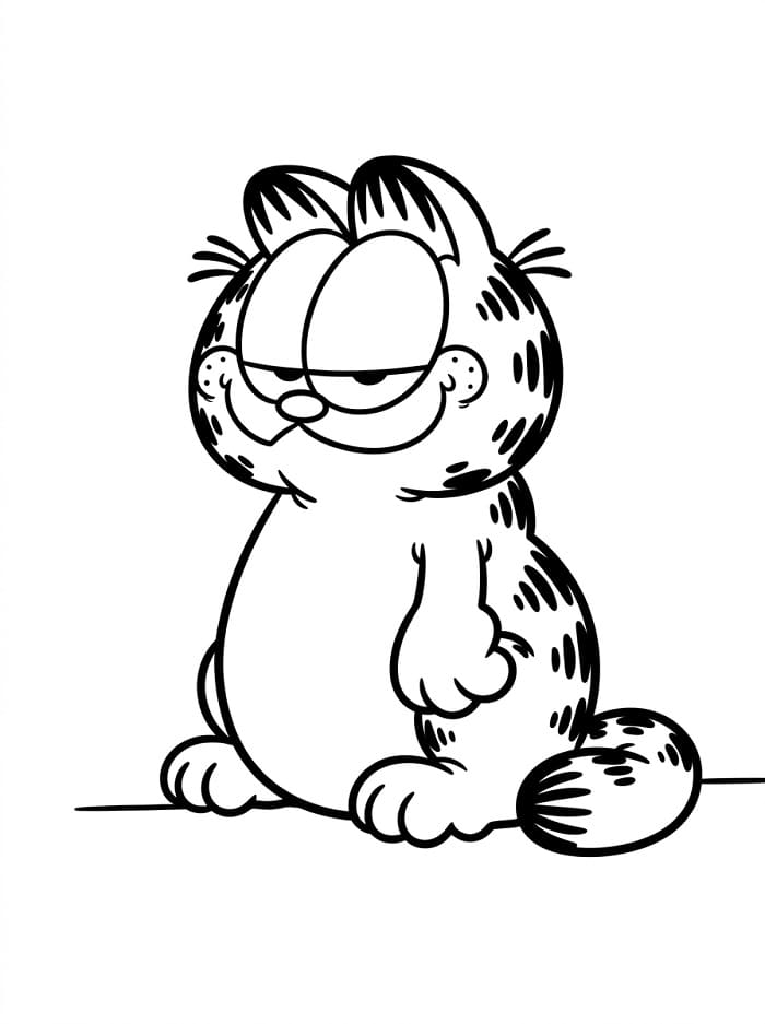 Vtipný Garfield omalovánka