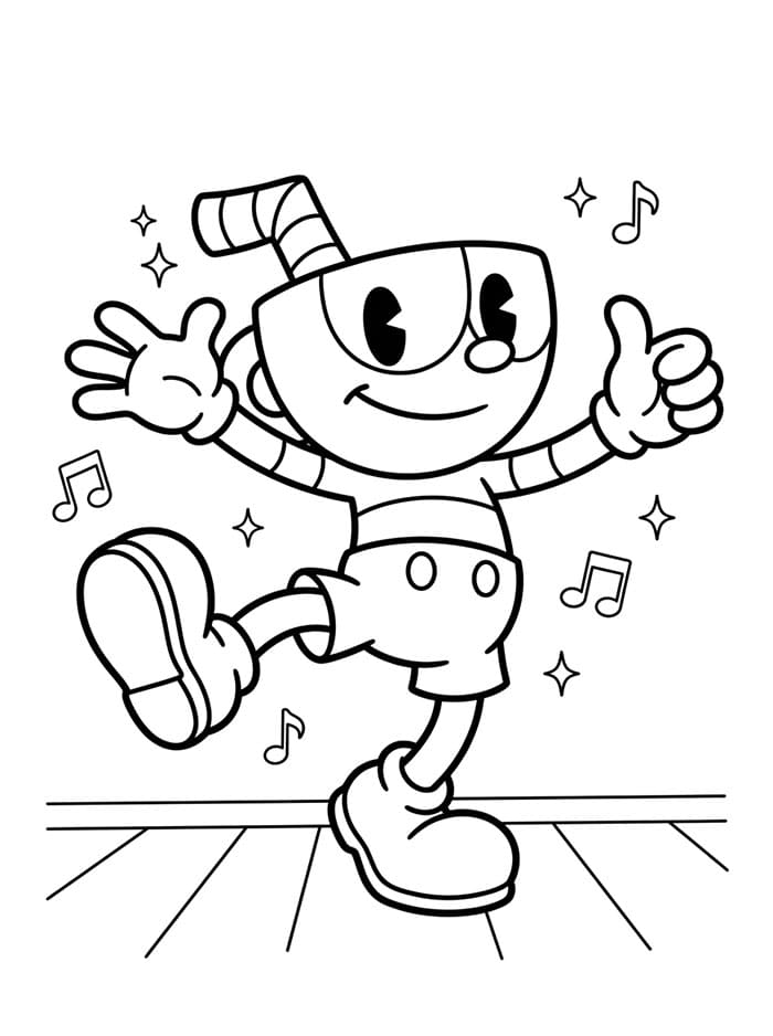 Vytisknout Cupheada omalovánka