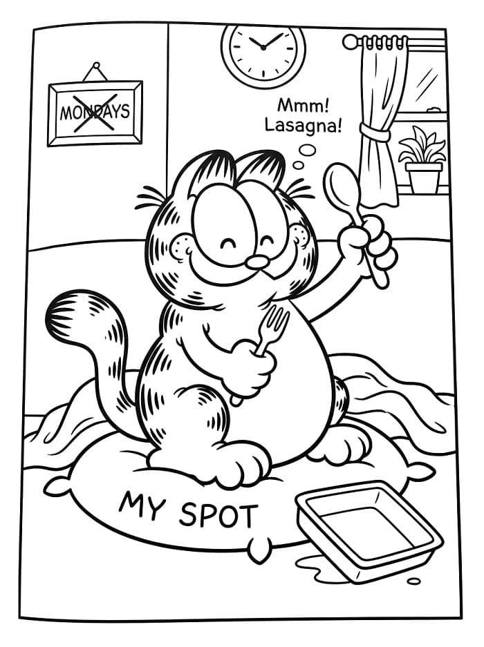Vytisknout Garfielda omalovánka