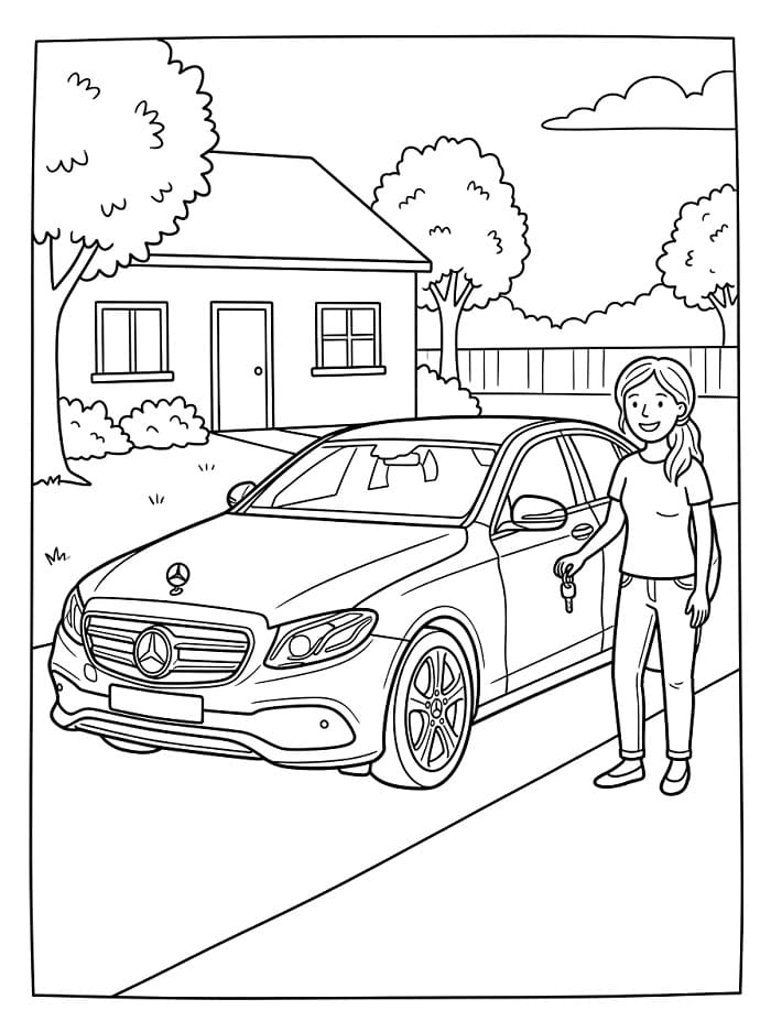 Vytisknout Mercedes omalovánka